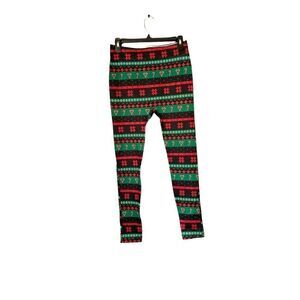 Target women’s fleece lined Christmas candy cane high waisted stretchy leggings